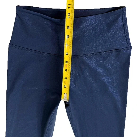 Beyond Yoga Twinkle High Waisted 7/8 Leggings Metallic Blue Size L